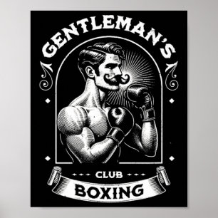 Poster #snirt Gentleman's Boxing Club Rétro avec boîte Bo
