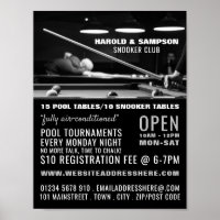 Snooker Club Portrait, Piscine, Snooker Club Adver
