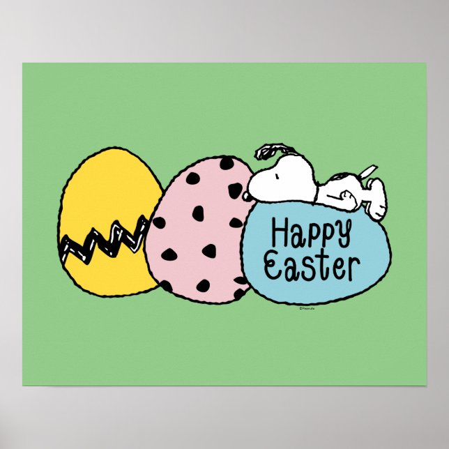 Poster Snoopy - Bonne Pâques (Devant)