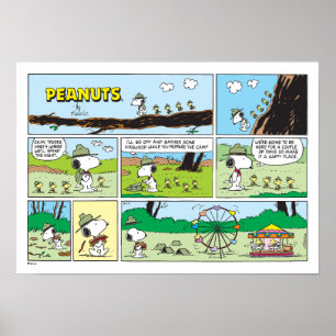 Poster Snoopy & Friends   Go Camping