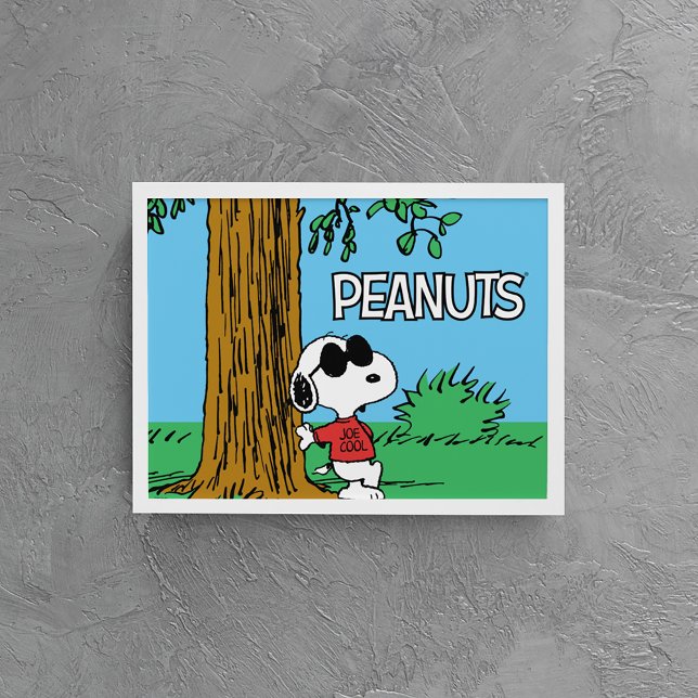 Poster Snoopy "Joe Cool" debout (Poster in frame)