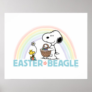 Poster Snoopy & Woodstock - Beagle de Pâques