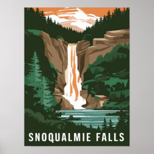 Poster Snoqualmie Falls, WA