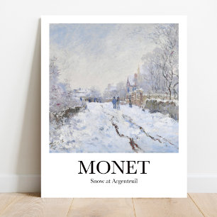 Poster Snow at Argenteuil par Claude Monet