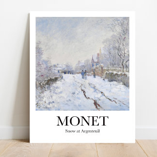 Poster Snow at Argenteuil par Claude Monet