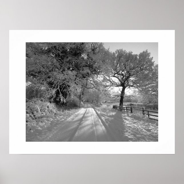 Poster Snow Landscape: Cheshire (Devant)