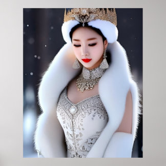 Poster Snow Queen Ai Generated art