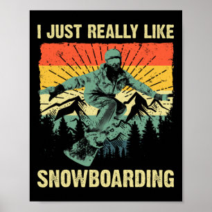 Poster Snowboard cool Pour Hommes Femmes Snowboard Ski S