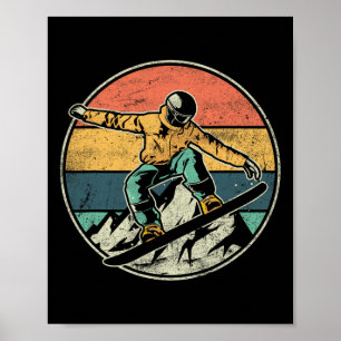 Poster Snowboard Extreme Sport Snowboardeur Design