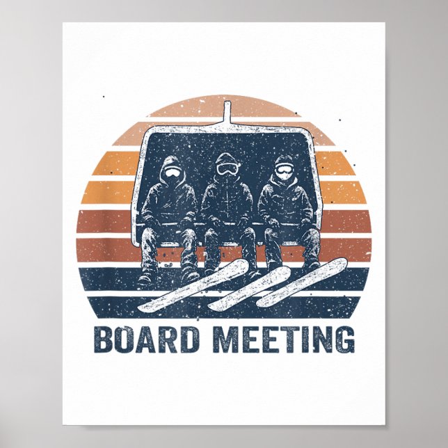 Poster Snowboard Meeting Snowboarding Vacation Skiing  (Devant)