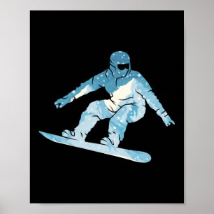 Poster Snowboard Monts Snowboard Vintage
