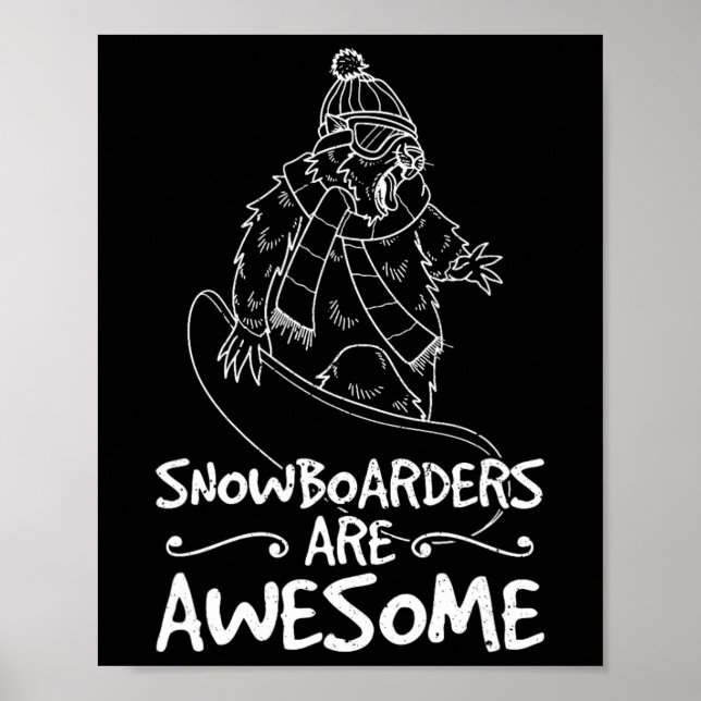 Poster Snowboard Ski Snowboard Activité compétitive (Devant)
