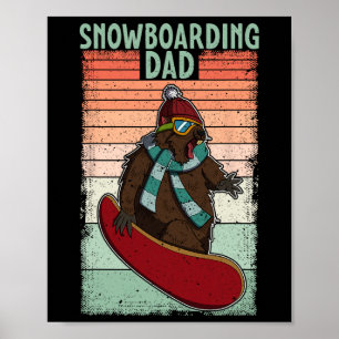 Poster Snowboard Ski Snowboard Activité compétitive