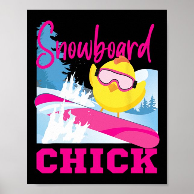 Poster Snowboard Snowboard Chick Chick Snowboard Chi (Devant)