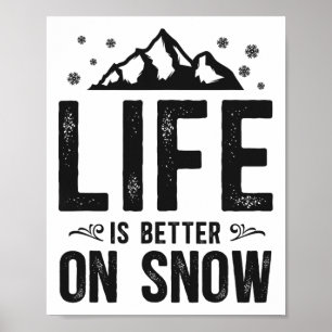 Poster Snowboard Snowboard Mountain Ski de montagne