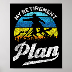 Poster snowboard Snowboard Retire Vintage Retro Ma Rette