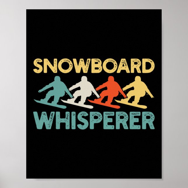 Poster Snowboard Snowboard Rétro (Devant)