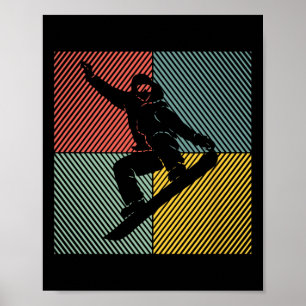Poster Snowboard Snowboard Skilift Snowboard Vintage