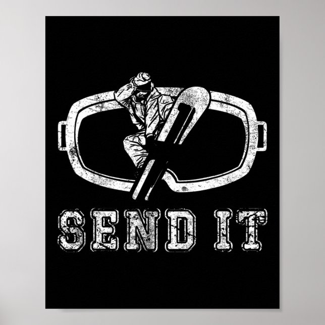 Poster Snowboard Snowboard Vintage Retro Envoyer (Devant)