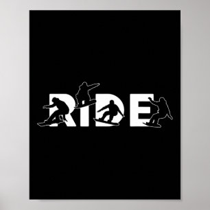 Poster Snowboard Stups Snowboard Cadeaux Hommes Femmes En