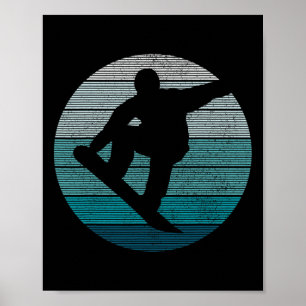 Poster Snowboard Vintage Retro Freestyle Snowboard Gif