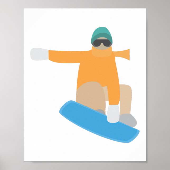 Poster Snowboarder (Devant)