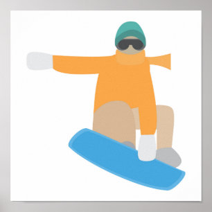 Poster Snowboardeur