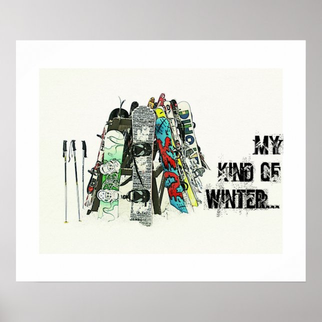 Poster Snowboards - Mon genre d'hiver (Devant)