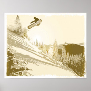 Poster SnowboardSunset