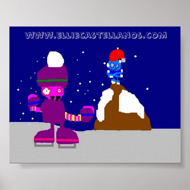 Poster snowday, www.elliecastellanos.com (Devant)