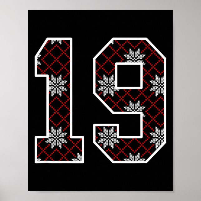 Poster Snowflake Ugly Christmas Number 19 Uniform #19 Jer (Devant)