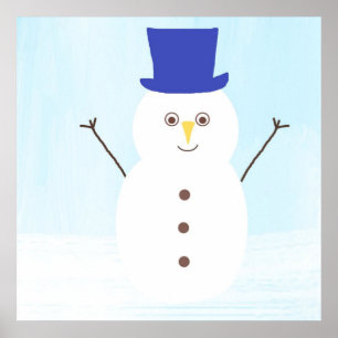 Poster snowman art