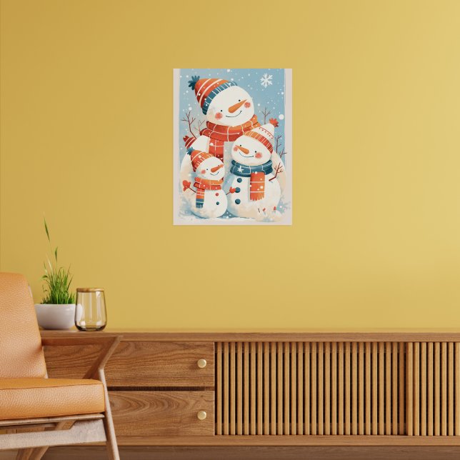 Poster Snowman Family in Cozy Winter (Salon 2)