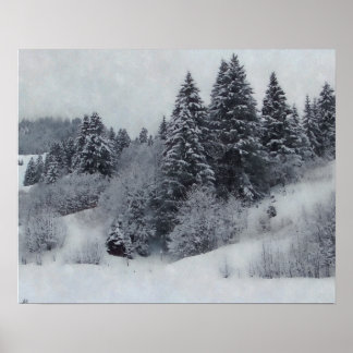 Poster Snowy Woods