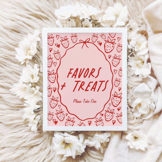 Poster So Berry Sweet Whimsical Coquette Faveurs & Traite (Créateur téléchargé)