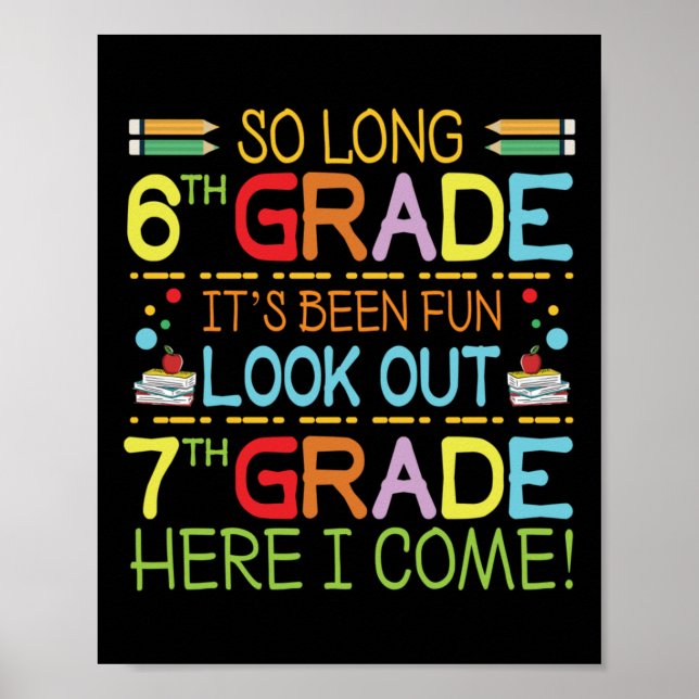 Poster So Long 6e année - Regarde dehors 7e année ! (Devant)