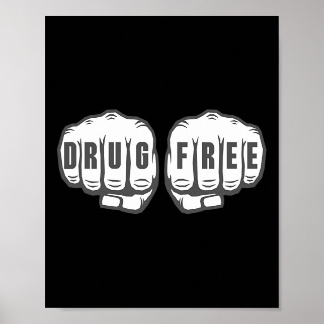 Poster Sober Récupération Sobriety Cadeau Médicament Sans (Devant)
