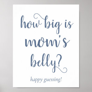 Poster Sobre Ardoise Mommys Belly   Dusty Blue