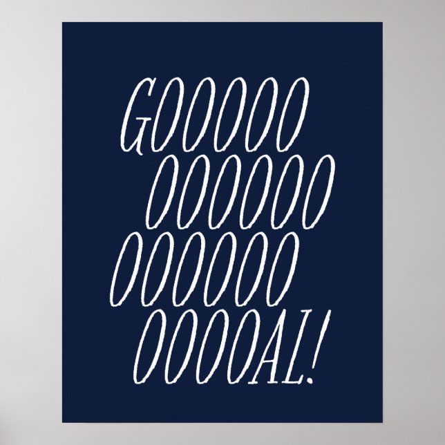 Poster Soccer but marine bleu (Devant)