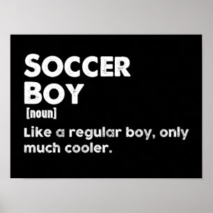 Poster Soccer Garçon drôle Dictionnaire Définition