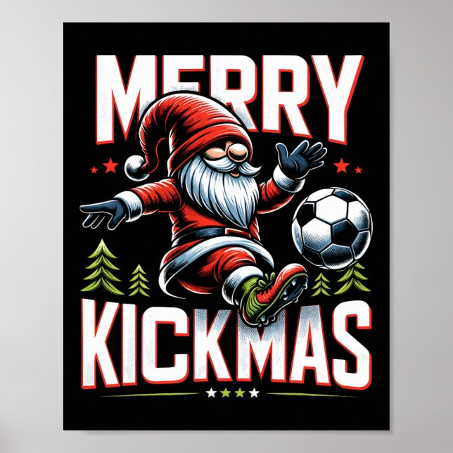Poster Soccer Gnome Merry Kickmas  (Devant)