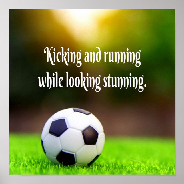 Poster Soccer Motivationnel Inspirationnel Green Field (Devant)