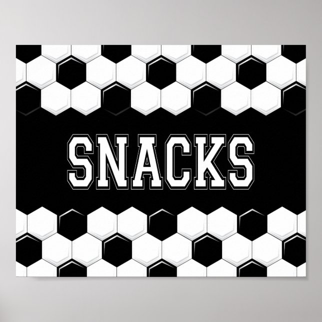 Poster Soccer Party SNACKS Signe Imprimer (Devant)