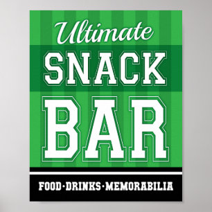 Poster Soccer Party ULTIMATE SNACK BAR Sign Print