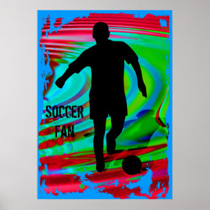 Poster Soccer Player & Radical Rainbow