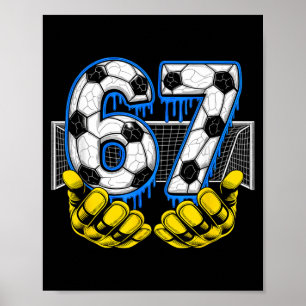 Poster Soccer Six Seven 67 Drôle de Mème Gen Alpha 