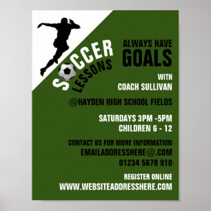 Poster Soccer Strike, Soccer Lesson Advertising