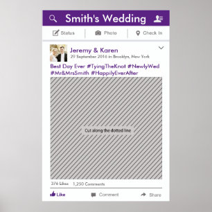 Poster Social Media Party Frame Photo Booth Prop