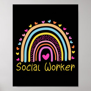 Poster Social Worker Rainbow