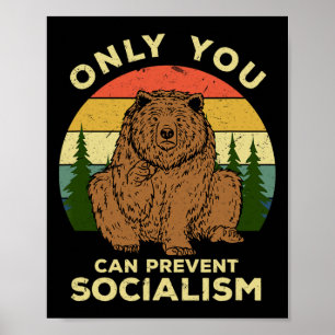 Poster Socialisme - Russie Amour Ours Russe Ussr Camping